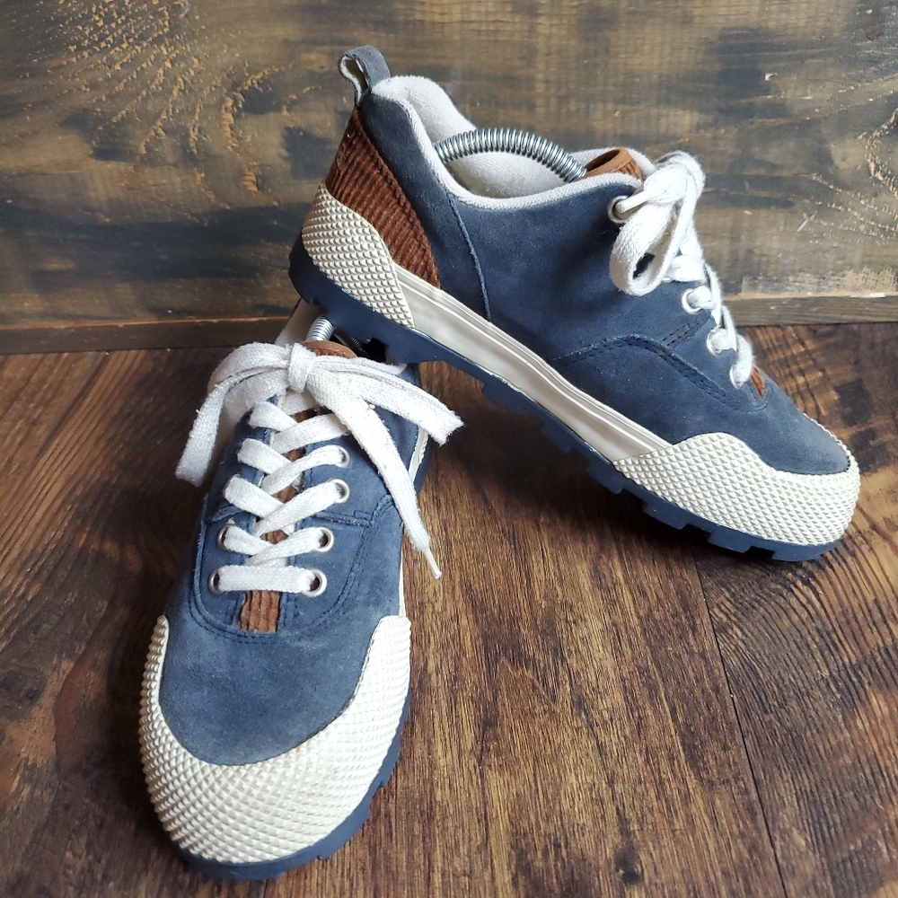 Kaepa Rugged Blue Tan Beige Size 6 Womens Walking Hiking Trail Shoes